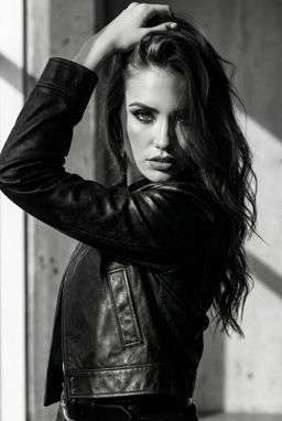 Anna 2 Skorts Leather - B&W Minimalist Wall [VAR:3]